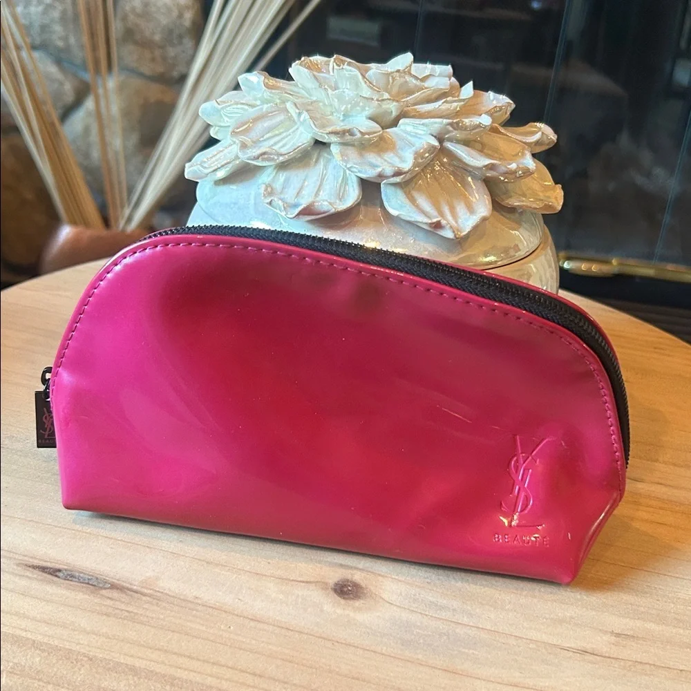 YSL‎ Yves Saint Laurent Parfums Pink Nylon Makeup Pouch